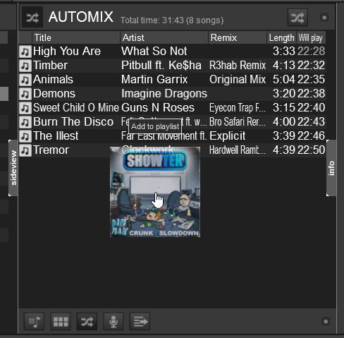 3. Playlist Options - Save 1. Drag n drop tracks to Automix 4. Save Playlist window 2.