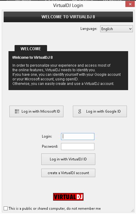 The same Login window will be displayed on first launch, and it will remember your Login and password across sessions if not logged from a different computer in the meantime.