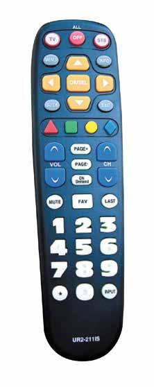 HD/DVR REMOTE BIG BUTTON REMOTE DEVICE SELECTION Use one remote to control multiple devices. SETUP Use for programing sequences of devices controlled by the remote.