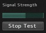 (Optional) Select Test Signal to test signal strength. The signal strength is displayed in a 2-color bar.