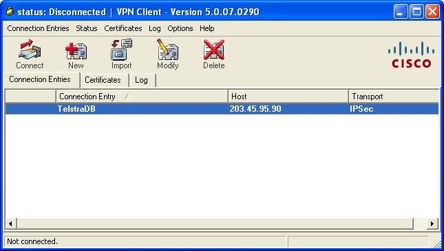 ` Figure 32 Remote Working (VPN) Client UI 3.