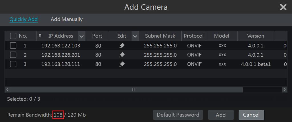 FAQ Q6. The IP camera which connects to the PoE port of the NVR cannot be displayed automatically in the camera list, why? a. Please check whether the resource of the PoE port is occupied by another IP camera that is added through network.