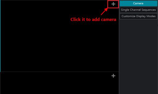 Click Add Camera in the setup panel or in the top right corner of the preview window to pop up the Add Camera window as shown below.