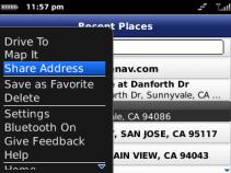 7. Share Address You can send addresses to friends as a text message.