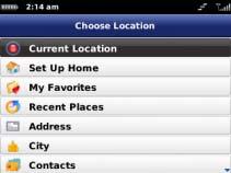Define a Location You can choose to either search for the business near your current location or near another location that you specify. 1. In the Search screen, choose Where. 2.