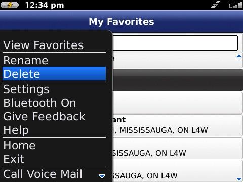 1. Choose Drive To >> My Favorites. 2. Highlight the category that you want to rename or delete. Then press Menu >> Rename or Menu >> Delete.