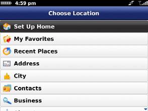 To view a map of a different area from the Maps & Traffic menu, choose Menu >> Change Location.
