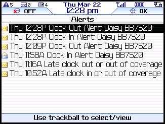 TeleNav GPS Pro 4.0 Website Guide 6.9 Alerts Menu TeleNav Track provides you with the convenience of real-time alerting via a screen prompt. The alert text is also available for viewing.
