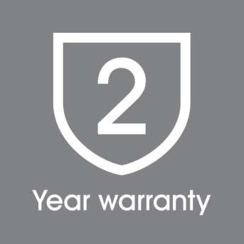 includes a comprehensive 2 year warranty.