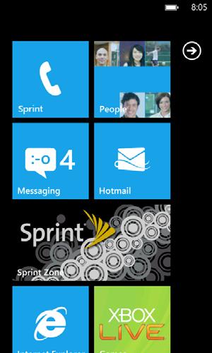Start Screen Up front on the Start screen, you get to see at-a-glance Windows Phone live tiles that continuously update and show what s most personal to you.