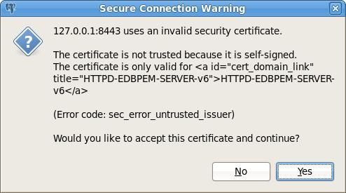 Figure 9.3 - The test has detected a self-signed certificate.