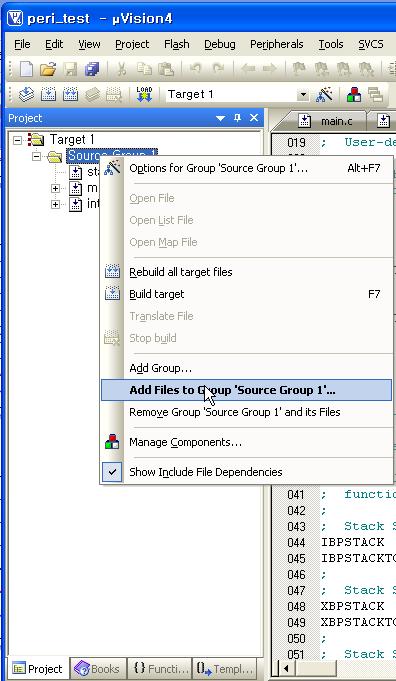 2.5. Add Program Source Code Finally, in the project workspace, add your