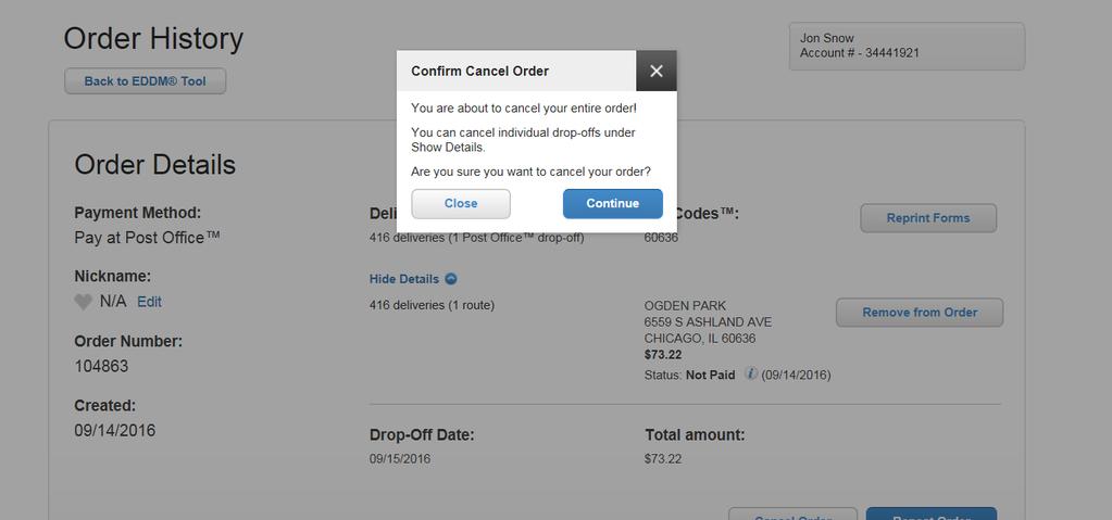 10 To cancel an undelivered delivery segment, select the [Show Details] button below the deliveries info area.
