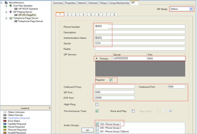 7.4.2. Administer SIP for VIP-201 PagePro IP Select the SIP tab of the VIP-201 PagePro IP. Enter the following values for the specified fields, and retain the default values for the remaining fields.