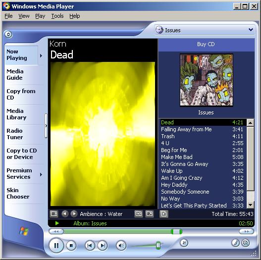 - - 1.8 Digital Media Fundamentals When Windows Media Player opens and begins playing a CD, you see a window like the one shown in Figure 1-1.