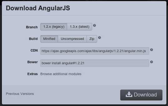 org/, you will see there are two options to download AngularJS library: View on GitHub By clicking on this button, you are