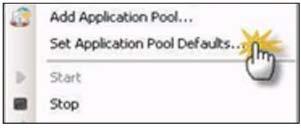 Right-click on Application Pools and select Add Application Pool. Figure 20.