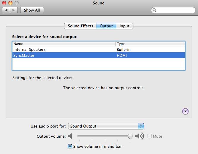 Cable Adaptors If a Cable Adaptor that does not have ID is connected, then the dialog box will be the same as the example above where audio is not supported.