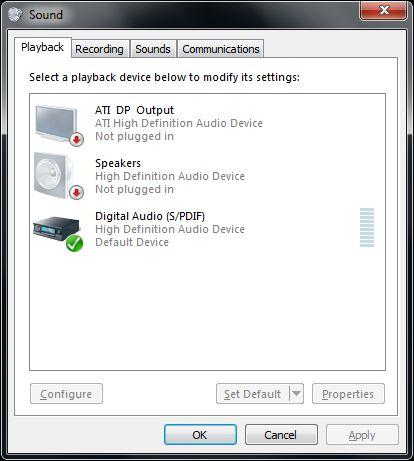 This shows that, while the hardware and driver support DisplayPort audio, there is no display or