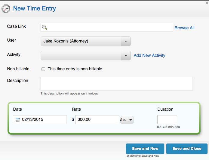 PART 3: Track Time & Get Paid Tracking Time & Expenses To create a new time entry: Click New Time