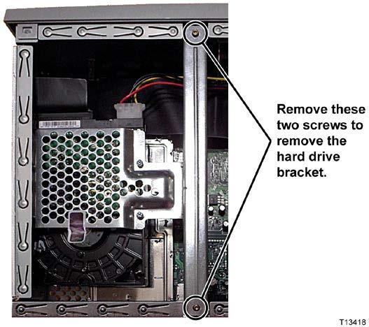 Replace the Hard Drive on an Explorer 8300 5 Remove the screws at