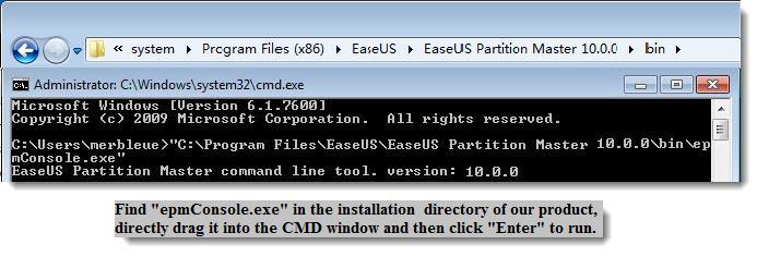 exe list -d1" to list the information of Disk 1. And the following command is to create a new logical partition. You need to input "epmconsole.