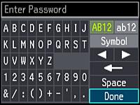 5. Press the down arrow button and then the OK button to change the password.