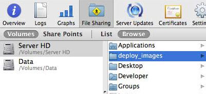 1. Sharing an images folder. This folder will be used to store the original images used for restoring the software installed on network computers. 1.1. Create a new folder called deploy_images (or
