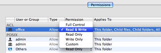 7. Locate the Office group, and drag that group to the Permissions window. 2.8.