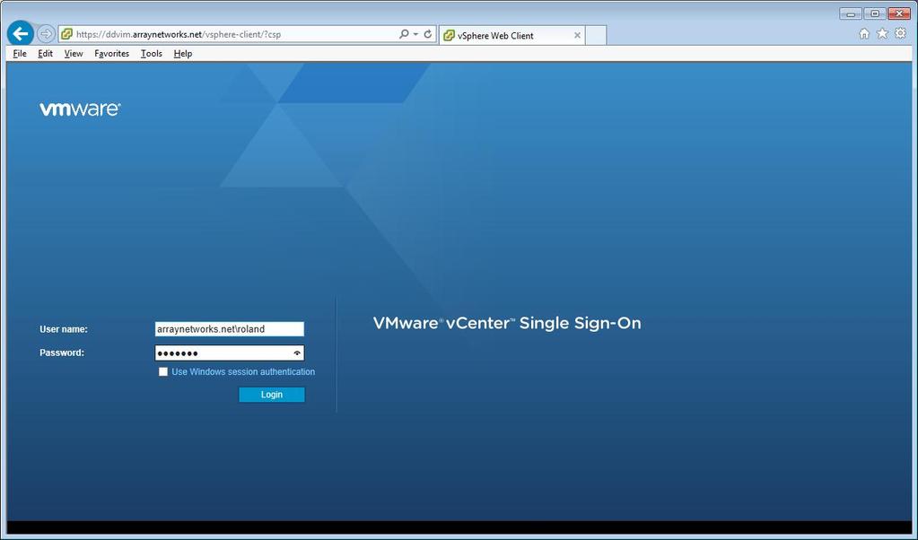 2 Installing vapv with the VMware vsphere Web Client To manage a VMware vrealize-based virtualized environment, VMware suggests using the vsphere Web Client with Microsoft IE browser.