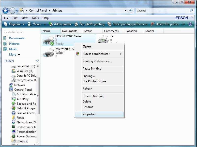 Under printer s Properties click Port Tab and tick the IP