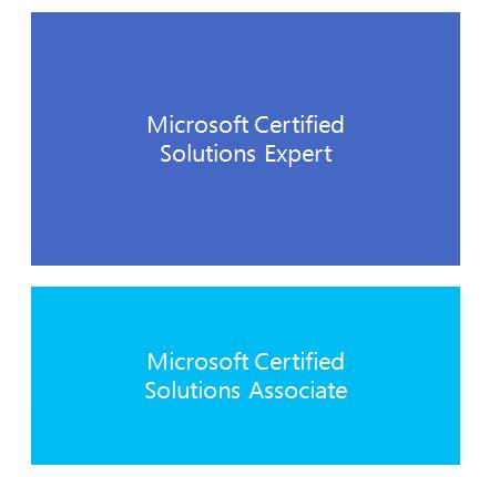 Microsoft Certification Program Get trained. Get certified. Get ahead.