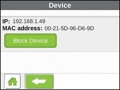 Connected devices can also be seen in the Zing Manager. See Connection Details. See also Displaying and Blocking Currently Connected Devices (Block List).