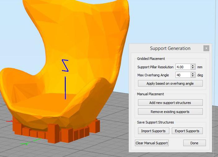 You can also simply click the Center and Arrange button to auto-orient. Next, lets preview our support structures. Go to Tools and click Customize Support Structures.