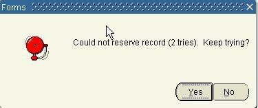 When a record is locked in any of these ways, you will receive the following message: Click No in response to