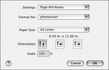 If you are using OS X, the borderless options appear under the Paper Size pop-up menus. Select the orientation. Enter the scaling percentage. 4 Click OK.