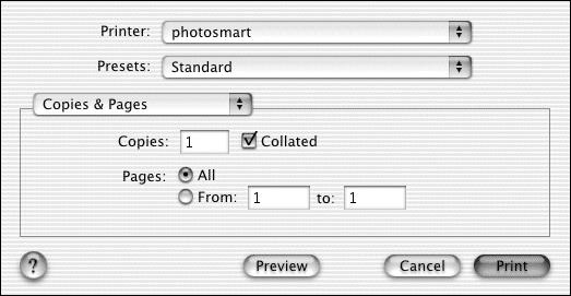 7 Click Print (OS X) or OK (OS 9) to begin printing.