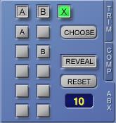 A-B-X Test Tab* A (x5) Selects the codec to be routed through A. B (x5) Selects the codec or input to be routed through B.