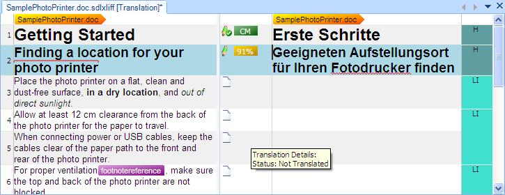 A Closer Look at the Editor Window The Editor window in the Editor view is where you translate documents.