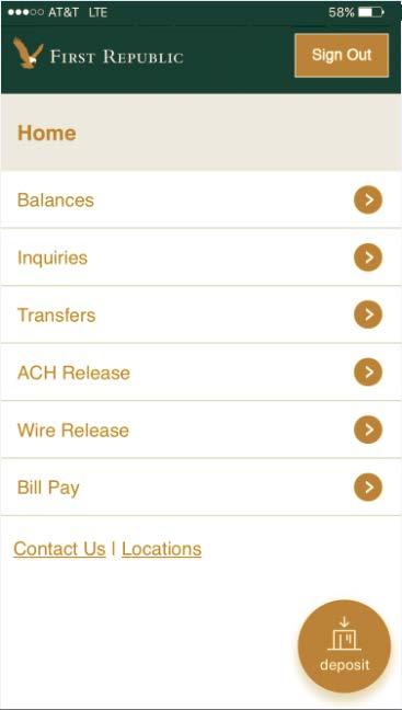 Sign into the Corporate Banking App with your assigned user credentials. 2.
