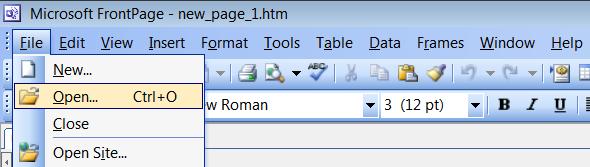 Task 13 Open an existing web page and use it s contents on HOMEPAGE.htm Open SPECIMEN3.HTM. Place the contents of SPECIMEN3.