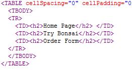 Click OK Use HTML tags to set the table s text to style h2: 1.