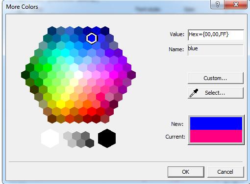 Open the More Colours window from the colour menu: On a normal HTML web page: 1.