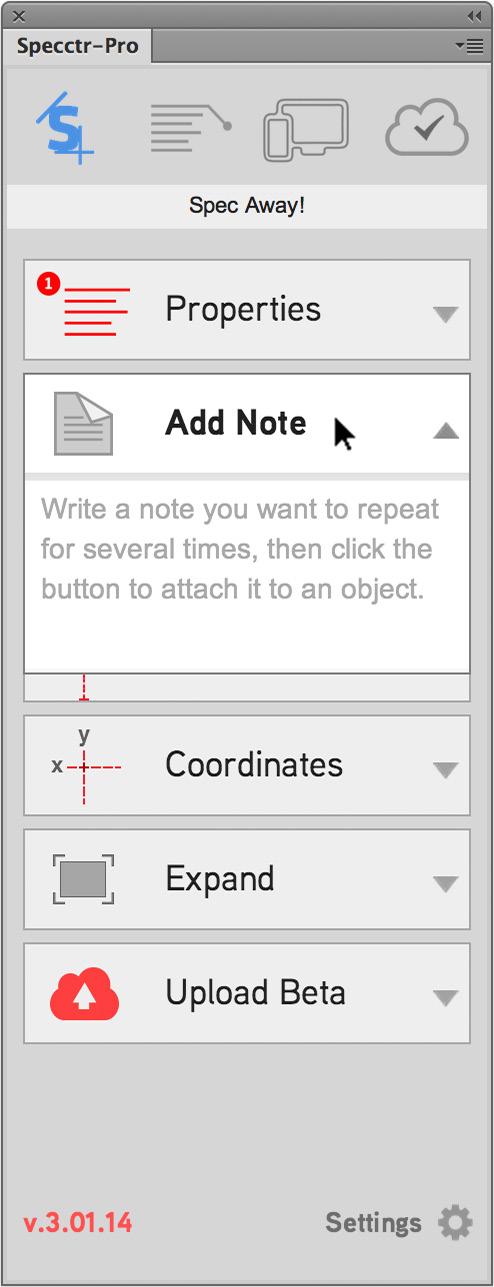 ADD A CUSTOM NOTE Always align text and shape objects in the same column. Write a note in the dropdown.