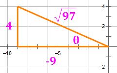 The key to solving this type of problem is to draw the correct triangle in the correct quadrant. A couple of examples will illustrate this process. Example 1.1: sin,tan0.