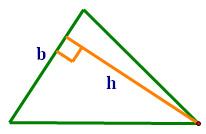 Chapter 7 Area of a Triangle Area of a Triangle Area of a Triangle There are a number of formulas for the area of a triangle, depending on what information about the triangle is available.