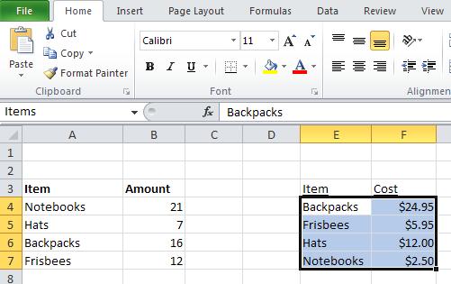 Vertical. Use VLOOKUP when your comparison values are located in a column to the left of the data that you want to find. 1. Begin by preparing the lookup table. a. The first column must be in alphabetical or numeric order.