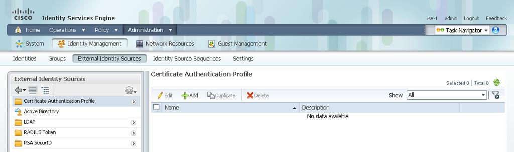 Step 3: Select the box next to the self-signed certificate. This is the certificate issued by the Cisco ISE appliance and not the certificate issued by the CA that was just imported. Enable 802.