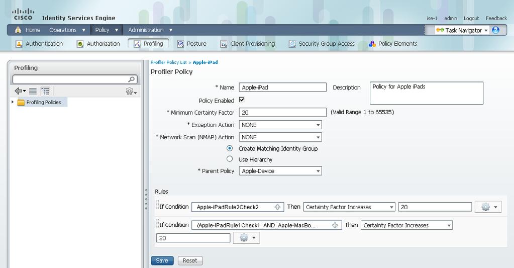 Procedure 2 Configure identity groups Procedure 3 Add a custom profile Cisco ISE has more in-depth reporting options to give more details on the devices connecting to the network.