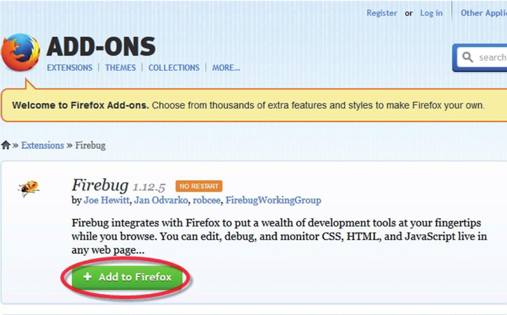 Installing Selenium Components 2. Add-ons page appears.